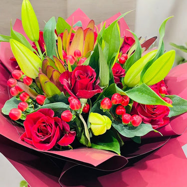 White Lilies and Red Roses Floral